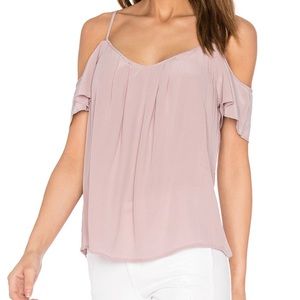 Joie Adorlee Cold Shoulder Silk Top